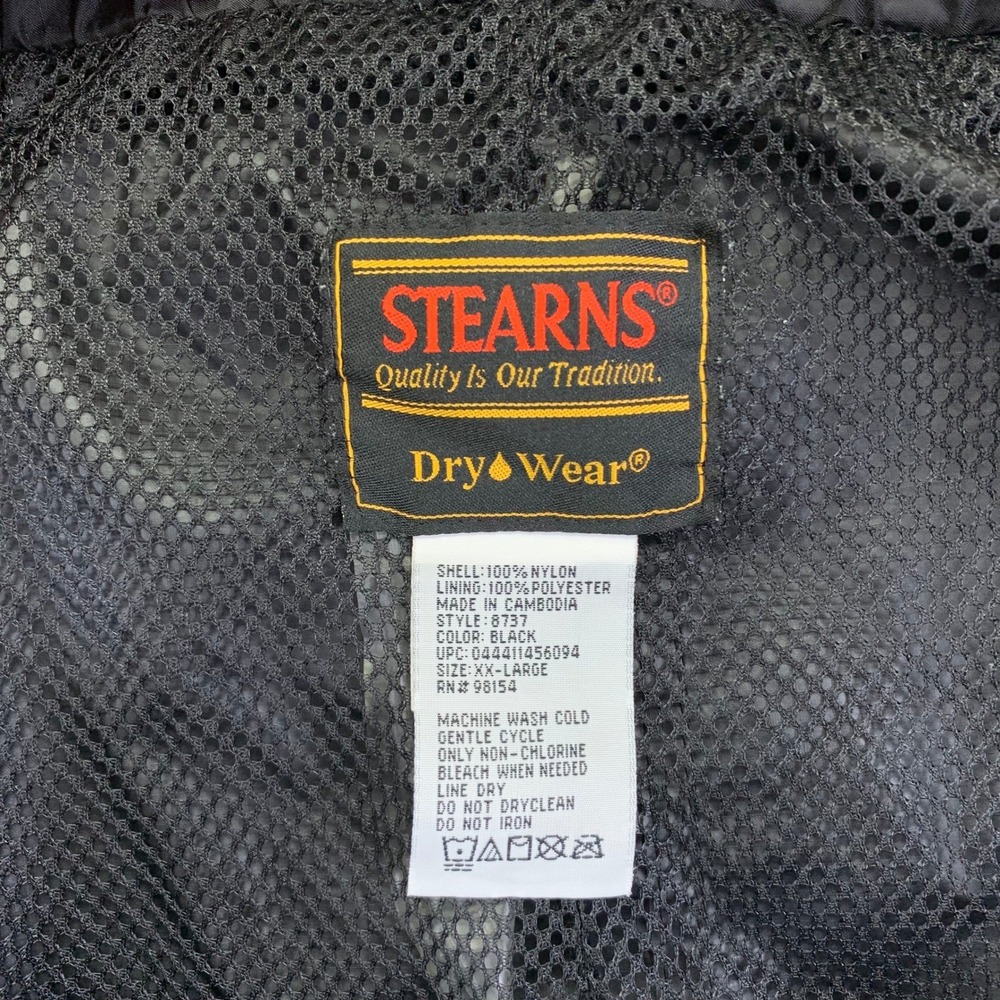 Stearns Dry Wear Pants‎ Mens XXL Black Nylon Cargo Rain Snap Ankle Waterproof - Picture 5 of 12